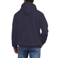 thumbnail image 4 of GrmtClth Mens Half Zip Hooded Sweatshirt Classic Plain Tone 1/4 Zip Front Hoodie Long Sleeve Deep Side Pocket Fall Winter Casual Tops Navy 2XL, 4 of 5