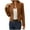 Coffee, variant on TKLPEHG Fall Fashion 2025 Women's Cropped Blazer Jackets Stretch Stand Collar Long Sleeve Open Front Work Office Cardigan Jacket Suit Blazers (Brown,XXL)