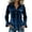 Navy, variant on Vintage Velvet Shirts for Women Ruffle Hem Button Down Blouse Trendy Elegant Party Daily Wear Tops
