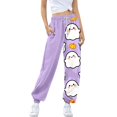 thumbnail image 5 of Purple Pajama Pants for Women Baggy Funny Sweatpants Fall Lounge Joggers for Teen L, 5 of 9
