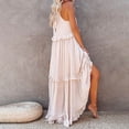 thumbnail image 6 of Sexlip Womens Tiered Maxi Dress Sleeveless Design Lightweight Fabric Relaxed Silhouette for Vacation Looks Beige M, 6 of 8