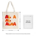 thumbnail image 3 of Stylish Canvas Tote Bag with Vibrant Orange and Pink Splash Design - Perfect for Shopping Travel and Parties, 3 of 4