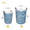 thumbnail image 3 of Balery Ocean on Striped Cesta de ropa redonda con asas, impermeable, independiente, para ropa, juguetes, dormitorio y familia-Medium, 3 of 6