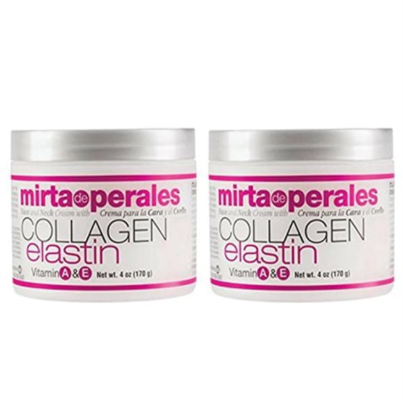 Mirta De Perales Crema Colágeno Elastina 4 Oz. PAQUETE DE 2