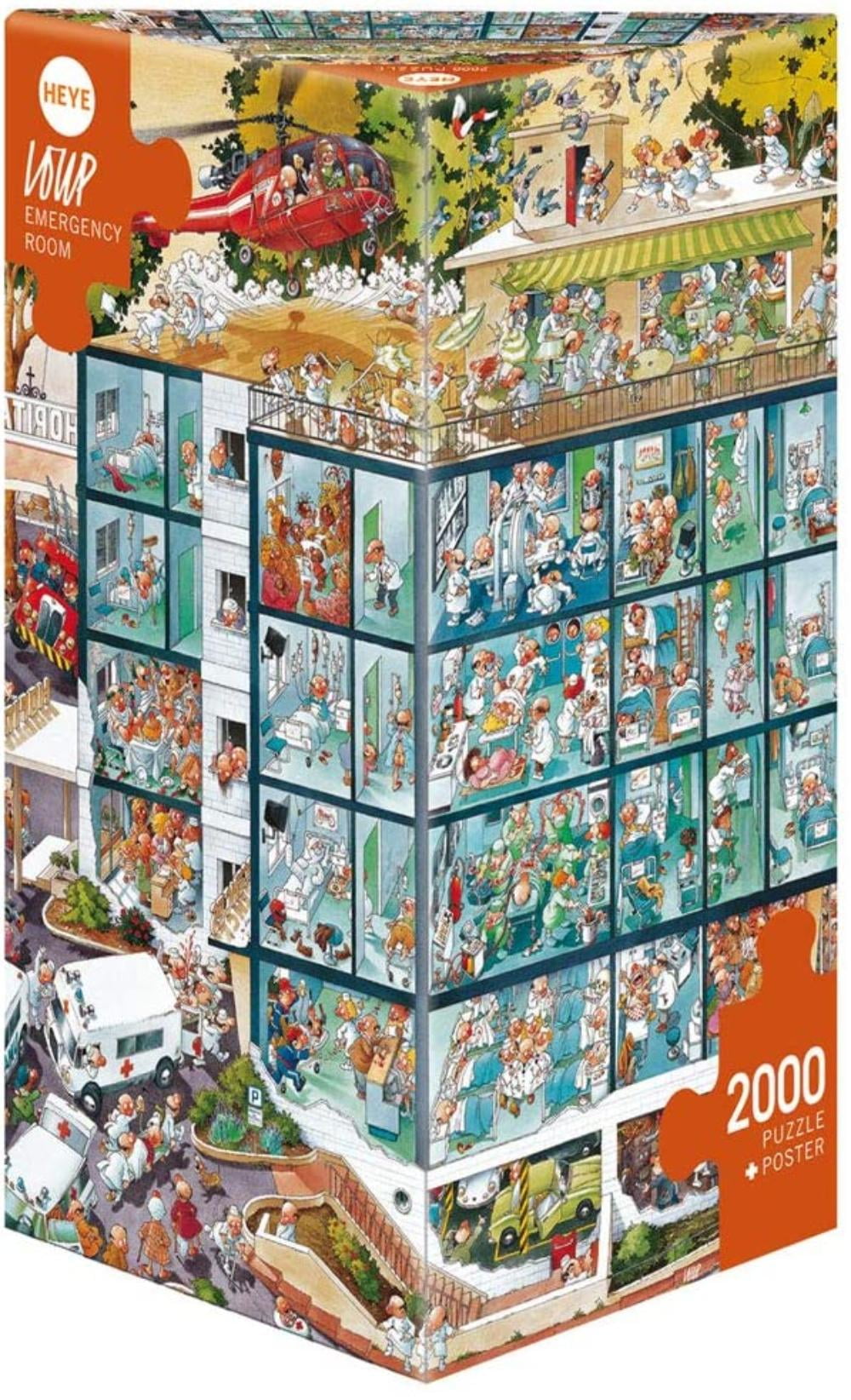 NEW Heye Jigsaw Puzzle 2000 Pieces Tiles "Emergency Room" by Jean-Jaques Loup 