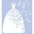 thumbnail image 3 of Bridal Shower Duvet Cover Set, Wedding Bride Dress with Floral Swirl Details Image Artowrk Print, Decorative 3 Piece Bedding Set with 2 Pillow Shams, King Size, Violet Blue and White, by Ambesonne, 3 of 3