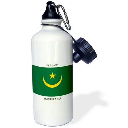 3dRose Flag of Mauritania, Sports Water Bottle, 21oz