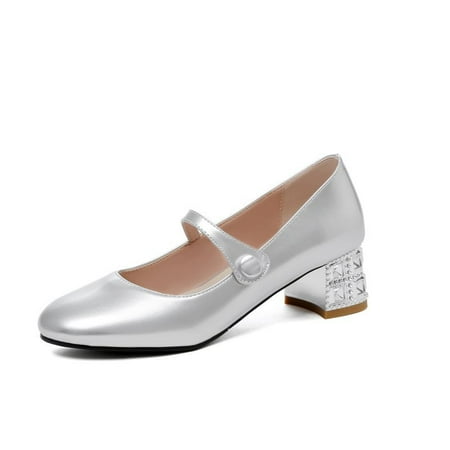 

Girls‘ silver High Heels Performance Shoes Children‘s Crystal Shoes Girls Piano Show Shoes with Dress Shoes