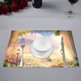 thumbnail image 2 of MKHERT Beautiful View from Balcony Cafe of Paris Eiffel Tower Placemats Table Mats for Dining Room Kitchen Table Decoration 12x18 inch,Set of 6, 2 of 4