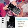 thumbnail image 3 of Compatible with Samsung Galaxy A54 Case Cute Glitter Clear Sparkly Cases Shockproof Samsung A54 Phone Case for Women Girls Silicone Slim Bling Protective Cover (Black), 3 of 7