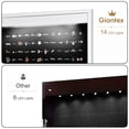 thumbnail image 2 of LIVIZA Lockable Full-Length Mirror Jewelry Cabinet with LED Lights and 4 Tilting Angles , Standing Jewelry Armoire Organizer, 2 of 11