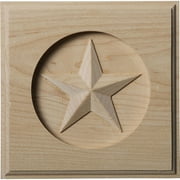 5"W x 5"H x 3/4"P Austin Star Rosette, Cherry
