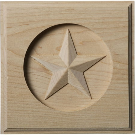 5"W x 5"H x 3/4"P Austin Star Rosette, Cherry