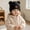 Black, variant on Baby Winter Hats Warm Solid Color Bear Ear Knit Hat Ribbed Knit Cap Soft Stretch Fabric for Infant Daily Walk