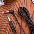 thumbnail image 3 of 3 5M/ 10 Feet Instrument Guitar Audio Cable 1/4-Inch 6.35mm Straight To Right Angle Plug Black ABS Jacket with 3 Adapters 5M, 3 of 4