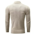 thumbnail image 6 of KKBOTIVE Knitted Sweater Coat for Mens Fashion Half Hign Neck Pullover Long Sleeve Warm Soft Winter Outerwear for Fall Winter Clothes Beige Size: XXL, 6 of 9