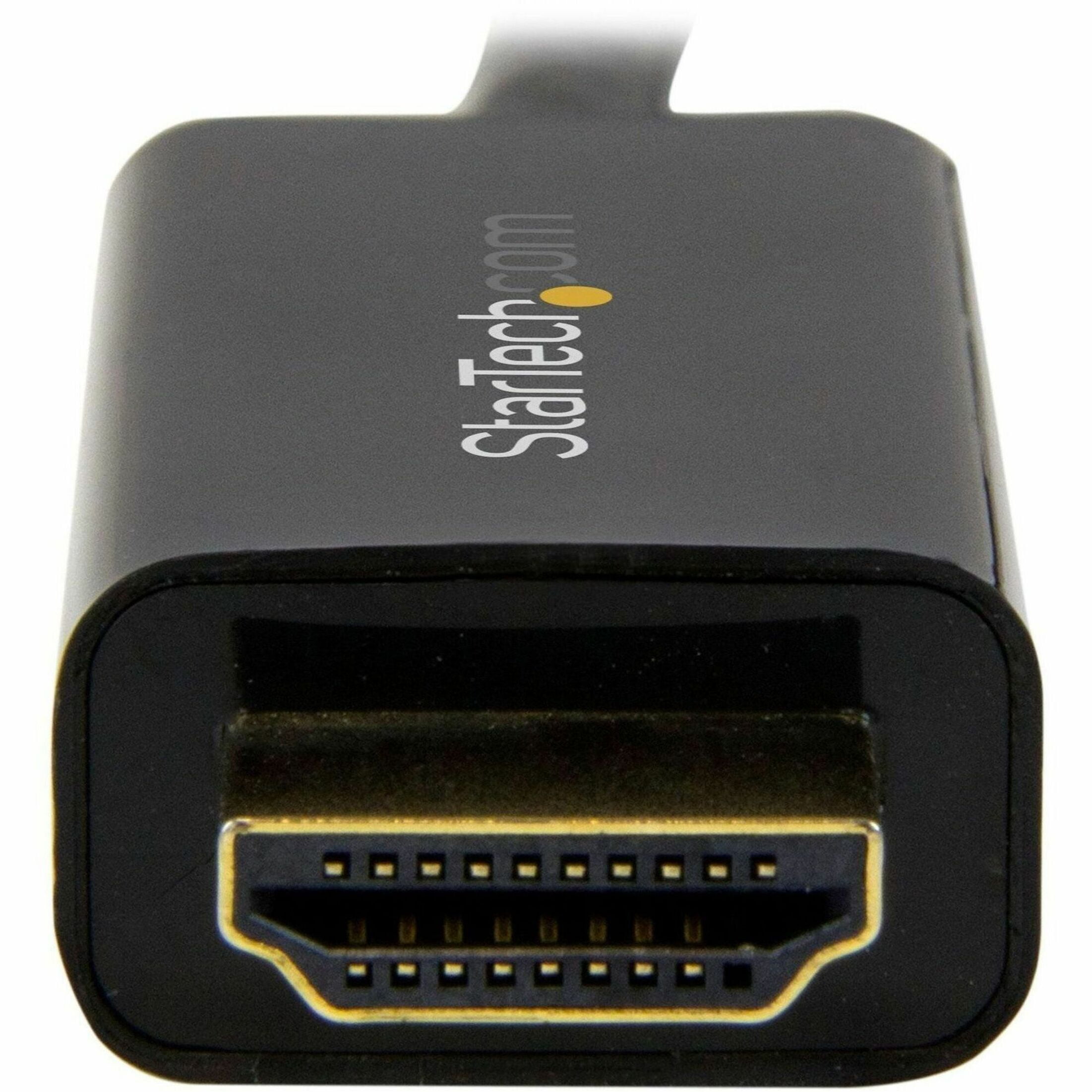 StarTech MDP2HDMM5MB 16.4ft. BlackMini DisplayPort to HDMI Adapter Cable 4K 30Hz M-M