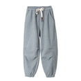 thumbnail image 2 of Fozruso Girls Casual Pants Winter Solid Color And Thick Casual Pants For Boys And Girls Warm Comfort Through Sports Pants Polyester Sizes 8-9 Years, 2 of 6