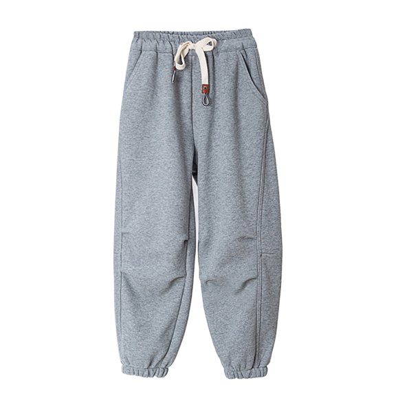Zszcpp Spring Pants For Baby Girl 2025 Winter Solid Color Boys Thick Warm Comfort Sports Polyester Basic Trousers Casual Trouser