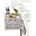thumbnail image 3 of Farmhouse Grey Tablecloth Rectangle Table Cloth 52x70, Waterproof Tablecloth Outdoor Table Cloth, Vintage Flower Leaf Botanical Plant Washable Table Cover for Kitchen Dinning Party, 3 of 8