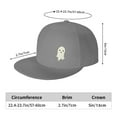 thumbnail image 4 of DouZhe Flat Brim Cap Snapback Hat, Halloween Ghost Prints Adjustable Gray Adult Baseball Cap, 4 of 7