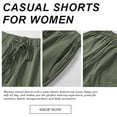 thumbnail image 3 of Pantalones cortos con cordón para mujer Pantalones cortos casuales con cintura elástica de verano con cordones elásticos, 3 of 5
