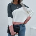 thumbnail image 6 of IROINNID Reduced Womens Sweater Jumper Round Neckline Pullover Sweater Color Block Leisure Short Length Long Sleeve Autumn and Winter Top Piece Piece Knit Sweater, 6 of 6