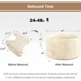 thumbnail image 6 of 3 Feet Bean Bag Chair - BeanBag Chairs for Adults,Round Fluffy Couch for Bedroom College Dorm - Grey, 6 of 7