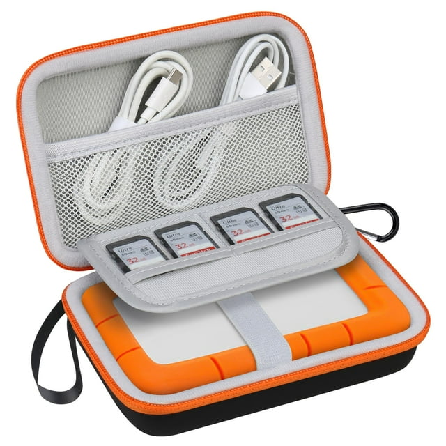 Maletín de transporte de disco duro Lacdo para LaCie Rugged Mini/Rugged