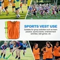 thumbnail image 6 of Uxcell Soccer Pinnies Training Vest 27 x 18 Inch Team Practice Pinnies Jersey Orange/Fluorescent Green 6 Pack, 6 of 7
