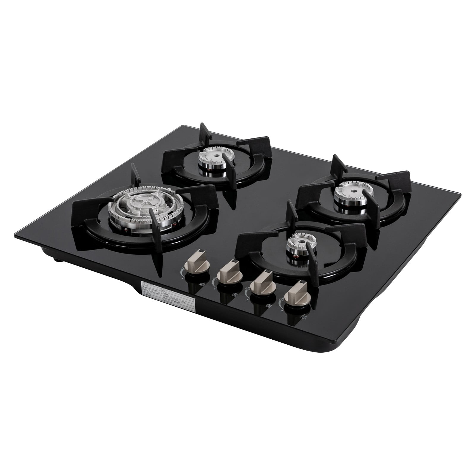 Gas Cooktop Stove Top 4 Burners NG/LPG Built-in Kitchen Gas Stove Tempered Glass