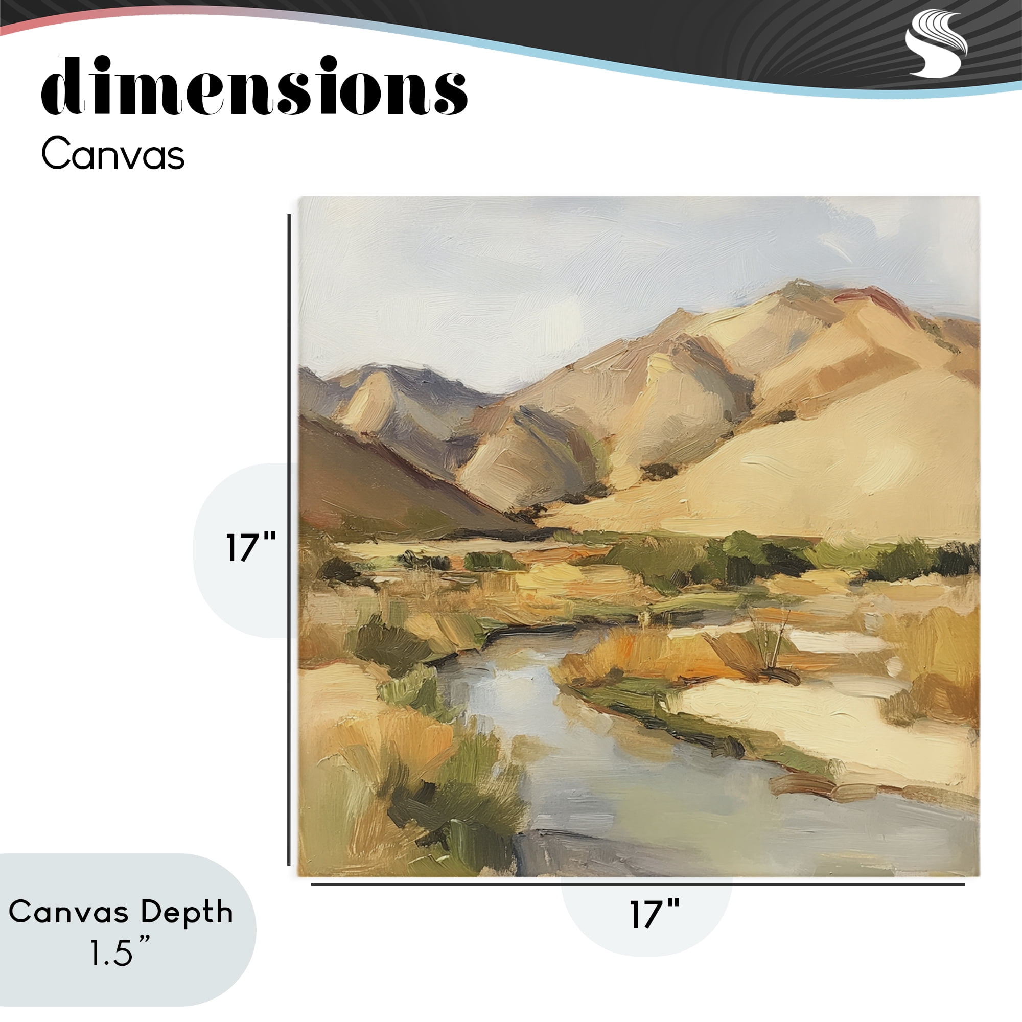 Stupell Industries Wispy Desert River Canvas Wall Art, design by Petal Prints Design