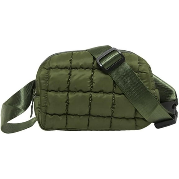 CoCoMangos Puffy Quilted Crossbody Bags for Women Small Designer Shoulder Handbag Purse Lightweight Cotton Padding Tote Bag