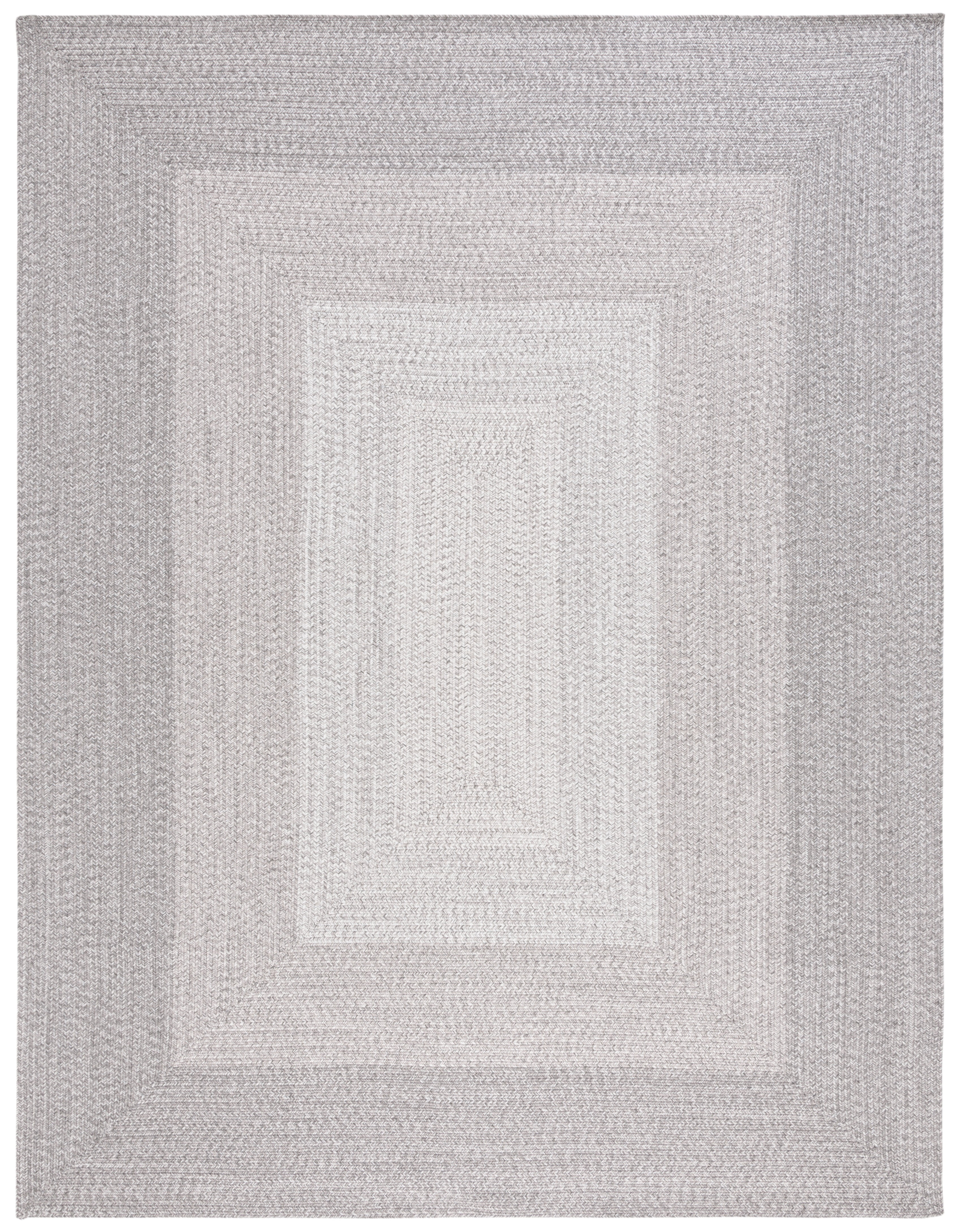 SAFAVIEH Braided Evangeline Bordered Machine Washable Reversible Area Rug, Grey, 8' x 10'