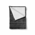 thumbnail image 2 of Mudcloth Soft Flannel Fleece Throw Blanket, Chevron Ornamental Aztec Style Vintage Bohemian Art, Cozy Plush for Indoor and Outdoor Use, 70" x 90", Black and White, by Ambesonne, 2 of 6