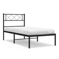 thumbnail image 2 of Metal Bed Frame Black Full Size with Headboard, 39.4x78.7in Steel Platform Bed, 2 of 9