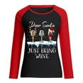 thumbnail image 5 of OKBOP Sequin Tops for Women,Spring Patchwork Christmas Printed Long Sleeves Round Neck Casual Tee Women Tops And Blouses Hocus Pocus Shirt Womens, 5 of 6
