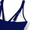 thumbnail image 6 of UTSJKR Women's Multi Color Mesh Panel V Neck One Piece Swimsuit, Tummy Control Bathing Suit for Summer Fashion Beach Outfits Blue S, 6 of 8