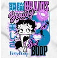 thumbnail image 2 of Kanji Betty Boop Beauty and Brains Women Crewneck Sweatshirt Brisco Brands X, 2 of 6