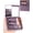 Dark Purple, variant on Travel Size Makeup Brushes Mini Set with Hard Case and Built-in Mirror, 5 count Small Brushes, the Go Brush Travel Essentials kits for Women, Girls (Dark )