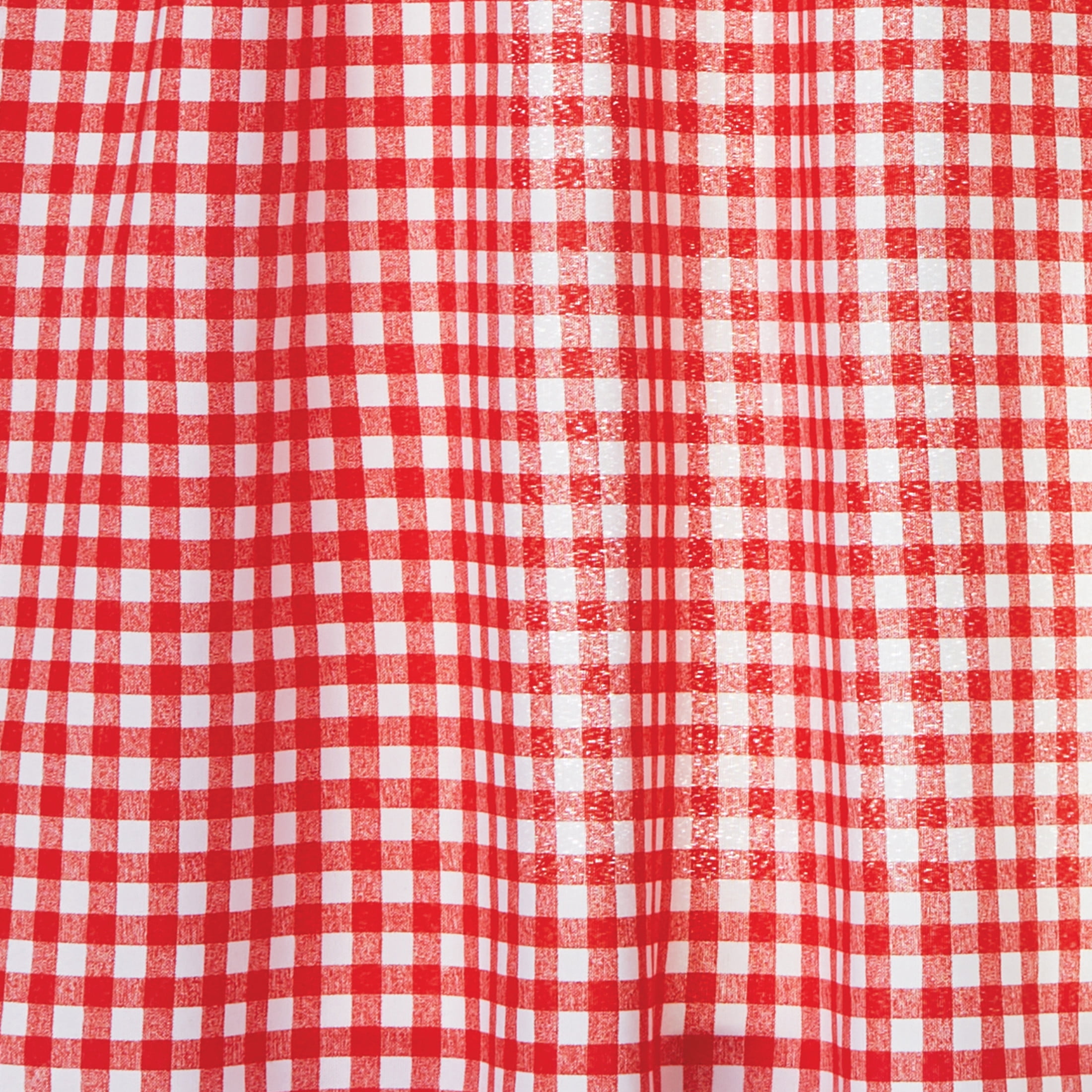 The Pioneer Woman Gingham Curtain Tier Pair and Valance Set, 3-Piece, 60" W x 36" L, Red
