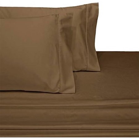 Queen Size , Taupe, 100% Cotton , Deep Pocket, Cool Cotton Sateen, Smooth Solid Pattern Weaved Bed