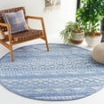 thumbnail image 2 of SAFAVIEH Natura Ognena Geometric Polyester Area Rug, Blue/Grey, 6' x 6' Round, 2 of 8
