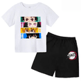 thumbnail image 3 of 2024 Verano Demon Slayer Camiseta estampada para niños 2 piezas Traje para niños y niñas Ropa de manga corta Top informal Conjunto de moda de anime, 3 of 5