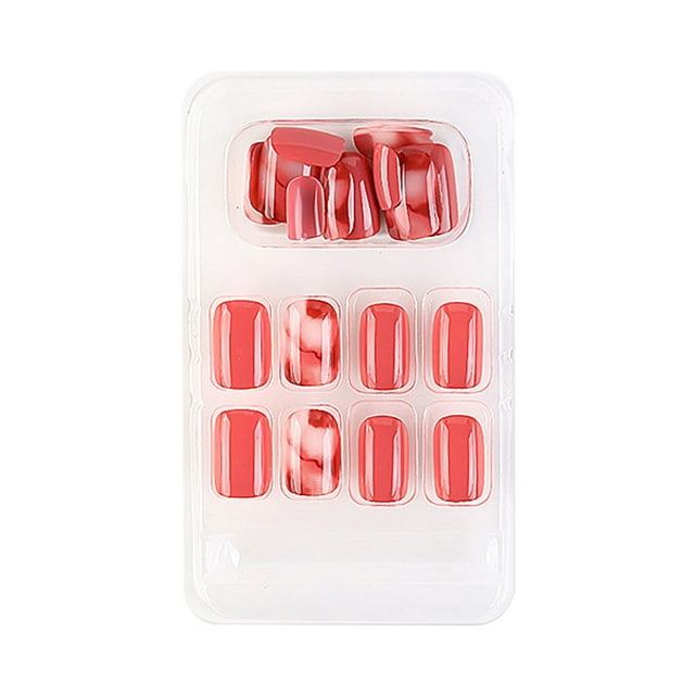 False Nail Wearable Perfect Matching Simple to Wear No Irritating Odor Fake Fingernail Breathable Press Type Adjustable Paster Type 34