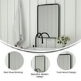 thumbnail image 6 of Emma + Oliver 20" x 30" Rectangular Wall Mirror with Black Frame, Silver Backing for Clarity and Shatterproof Glass for Entryways, Bathrooms & More, 6 of 12