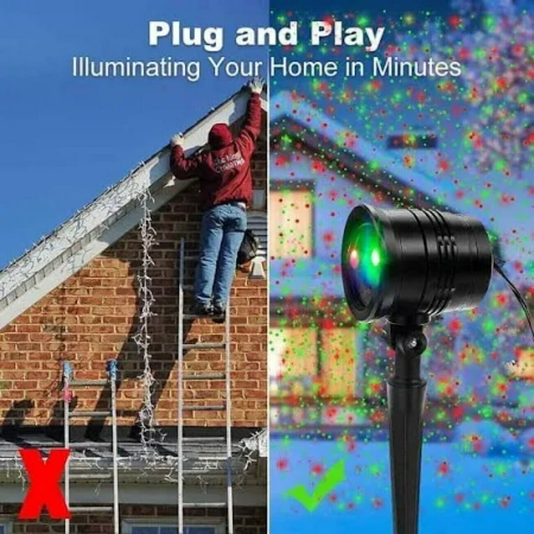 Xmas House Projection Landscape Lighting Weatherproof Outdoor