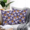 thumbnail image 2 of Halloween Throw Pillow Covers 16x16 Inch Set of 2, Orange Pumpkin Funny Ghost Black Cat Purple Waterproof Outdoor Pillow Covers, Decorative Cushion Pillowcases for Couch, Sofa, Bed, Garden, Patio, 2 of 9