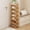 Beige, variant on DuoBao Bamboo Shoe Rack, Foldable Vertical Free Standing Shoe Storage Shelf Foldable design, Free standing for entryway or living room, Vertical organizer, Space saving closet shelf