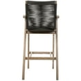 thumbnail image 3 of Brielle Outdoor Light Eucalyptus Wood and Charcoal Rope Stool, 3 of 9